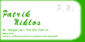 patrik miklos business card